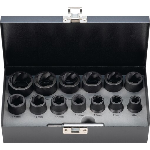 Coffret 13 douilles spiralées 1/2